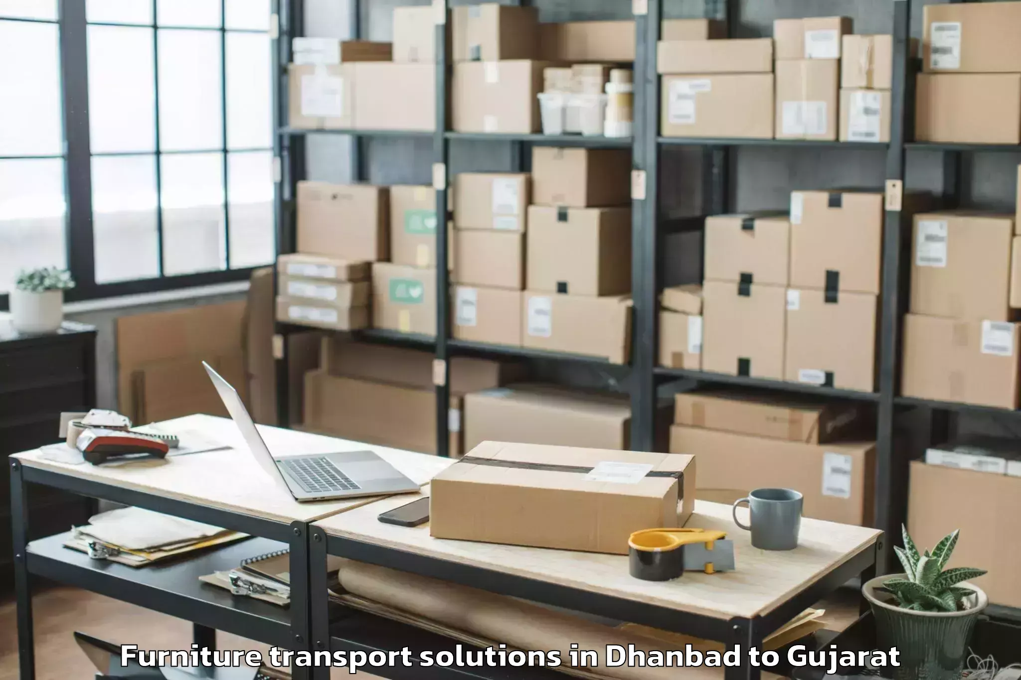 Quality Dhanbad to Shivrajpur Furniture Transport Solutions